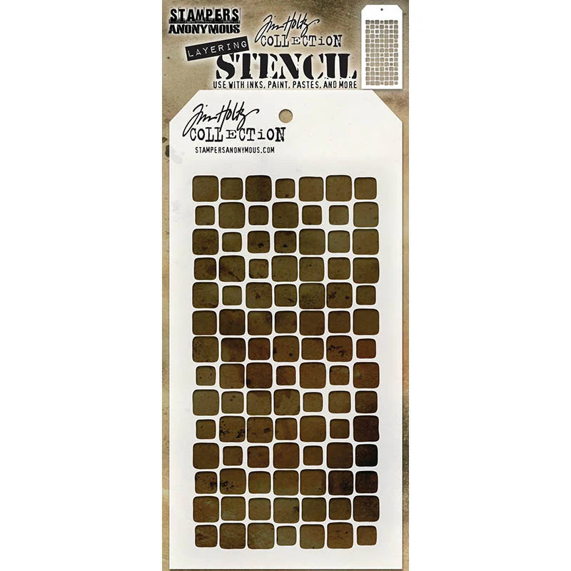 Tim Holtz - Stencil - Tiles - Stampers Anonymous