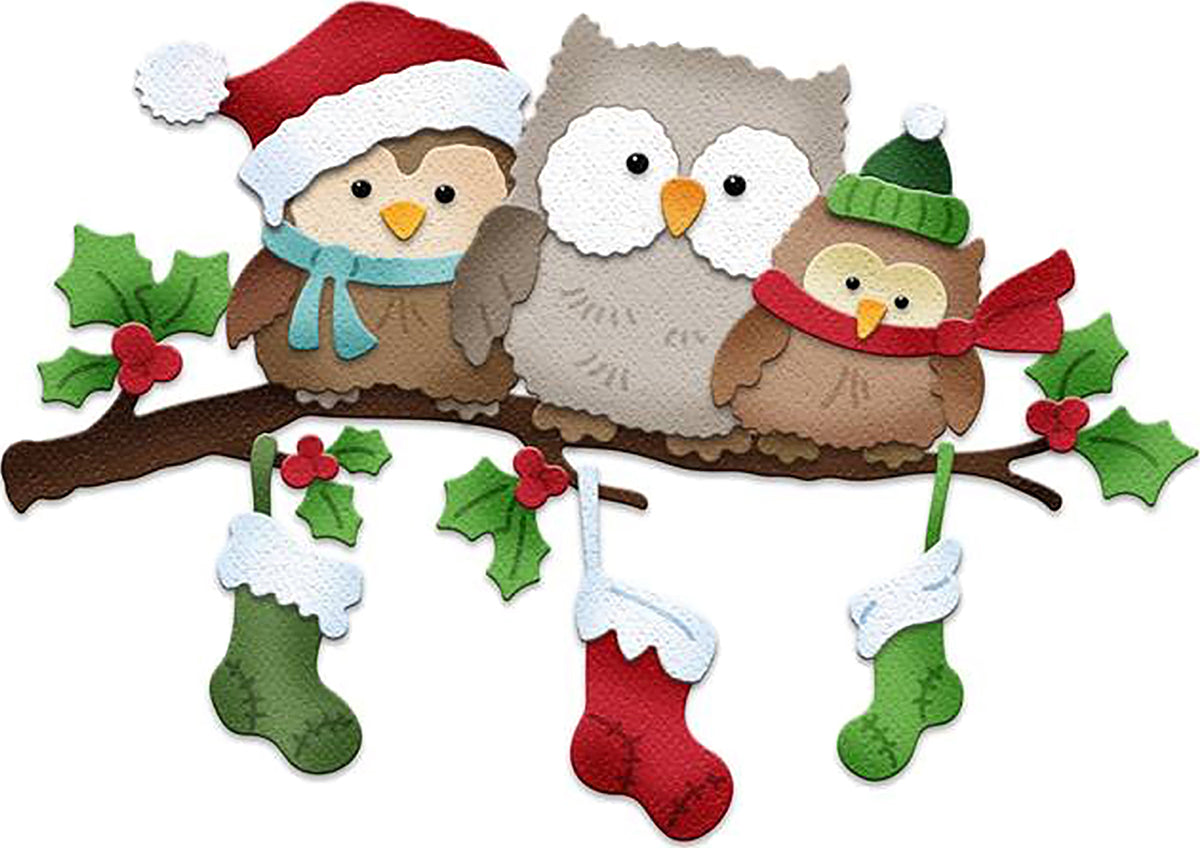 4x4 Holiday Owls - Die - Cottage Cutz