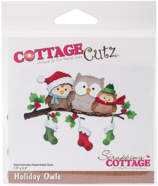 4x4 Holiday Owls - Die - Cottage Cutz