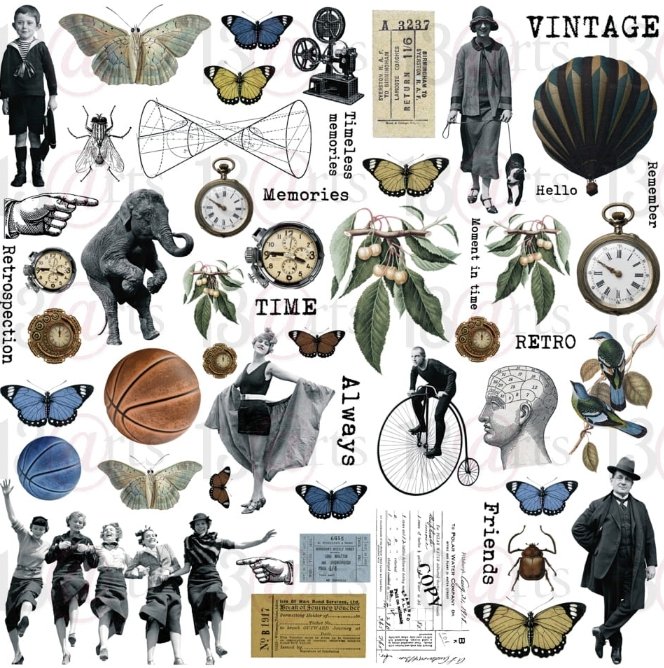 13 @rts - BACK IN TIME Paper Set 6x6 Inch 13 @rts