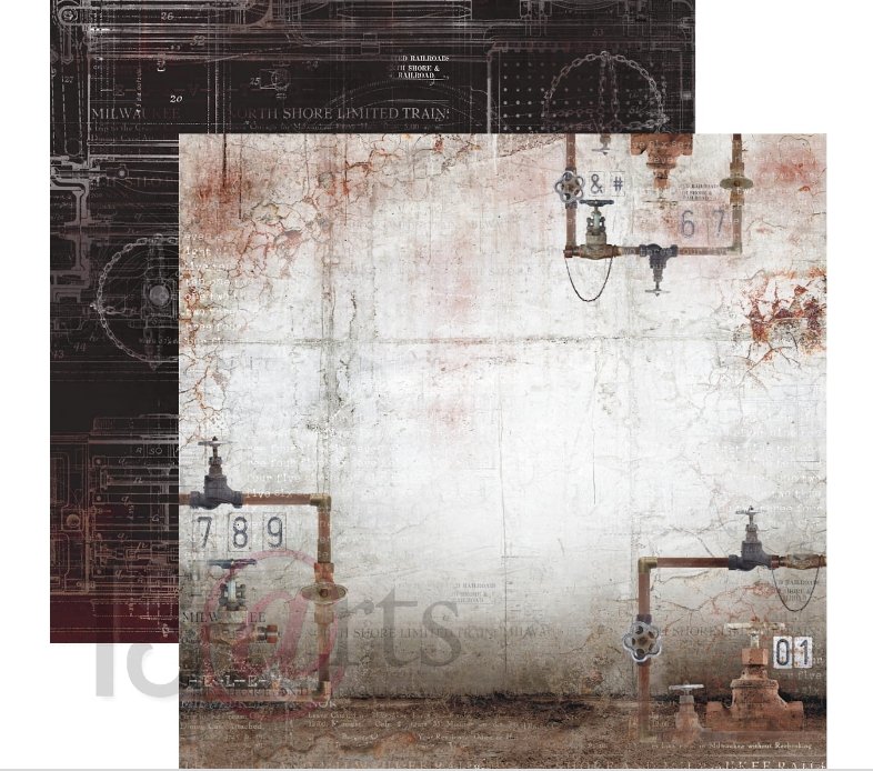 13 @rts - INDUSTRIAL ZONE Paper Set 12x12 Inch 13 @rts