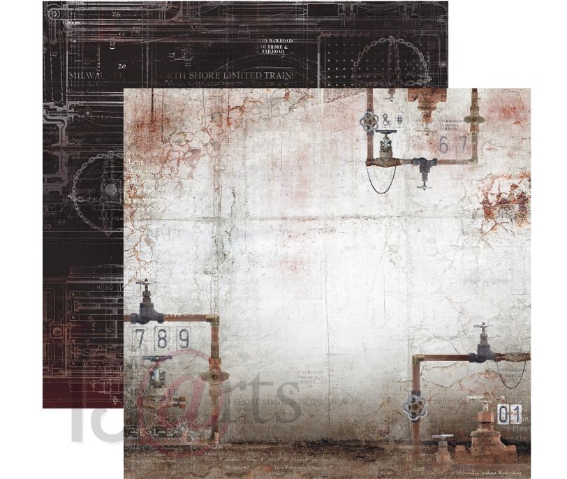 13 @rts - INDUSTRIAL ZONE Paper Set 12x12 Inch 13 @rts