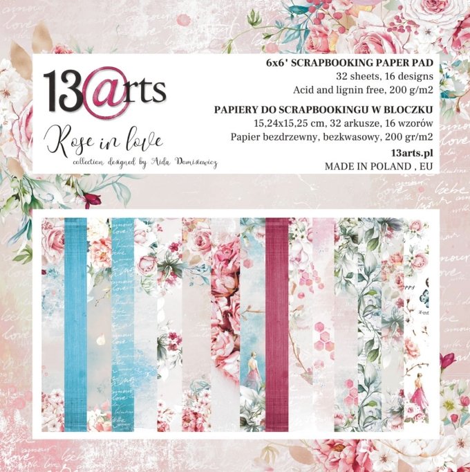 13 @rts - ROSE IN LOVE Paper Set 6x6 Inch 13 @rts