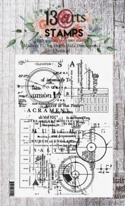 13 @rts - Stamp BLUEPRINT - Designed by Olga Heldwein - A6 13 @rts