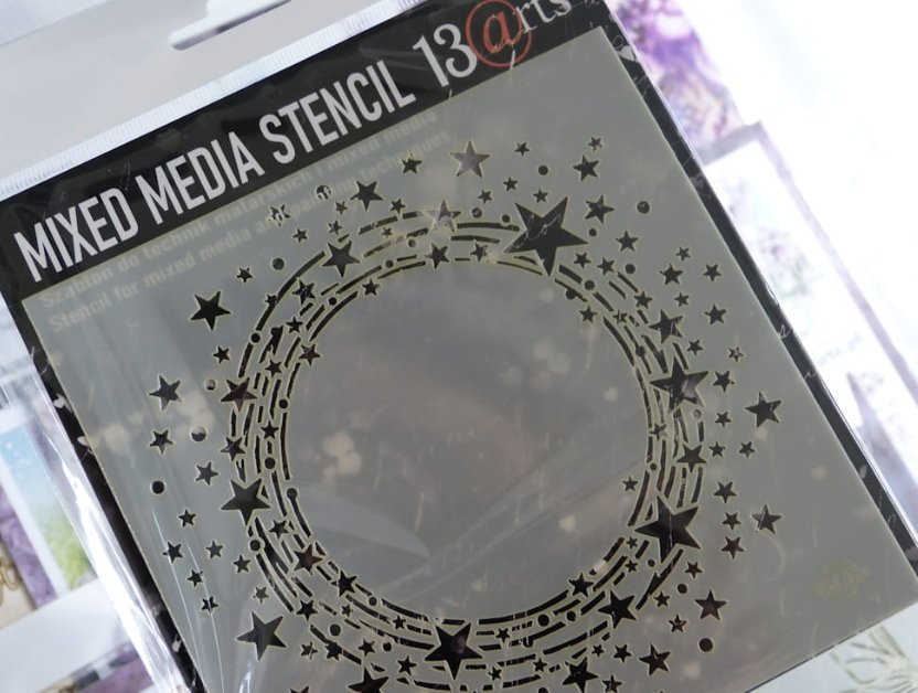 13 @rts - Stencil CIRCLE OF STARS, AURORA Collection 6x6 Inch 13 @rts