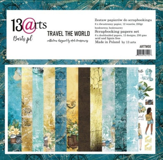 13 @rts - TRAVEL THE WORLD Paper Set 12x12 Inch 13 @rts