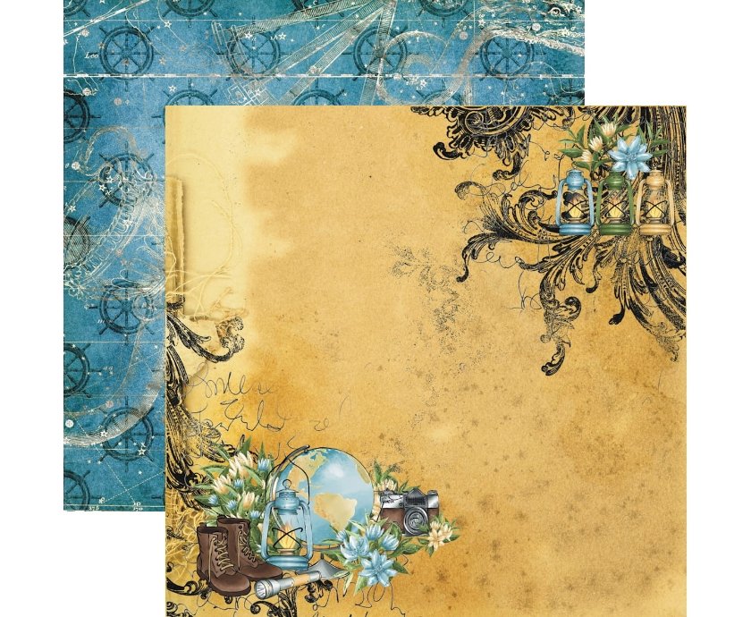 13 @rts - TRAVEL THE WORLD Paper Set 12x12 Inch 13 @rts