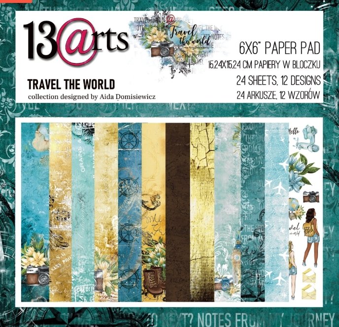 13 @rts - TRAVEL THE WORLD Paper Set 6x6 Inch 13 @rts
