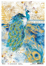 Rice Paper A4 - Piuma Nocturnal Peacock - Ciao Bella
