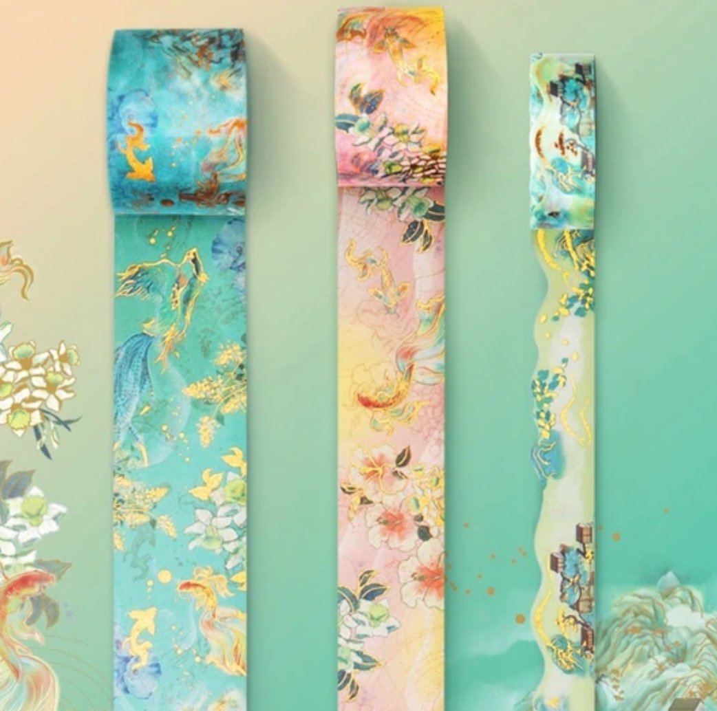 3 Piece Phoenix Reborn Gilded Washi Tape Set - Messy Papercrafts