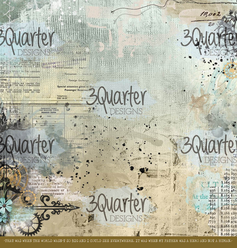 12x12 - Vintage Man - Paper Set - 3Quarter Designs