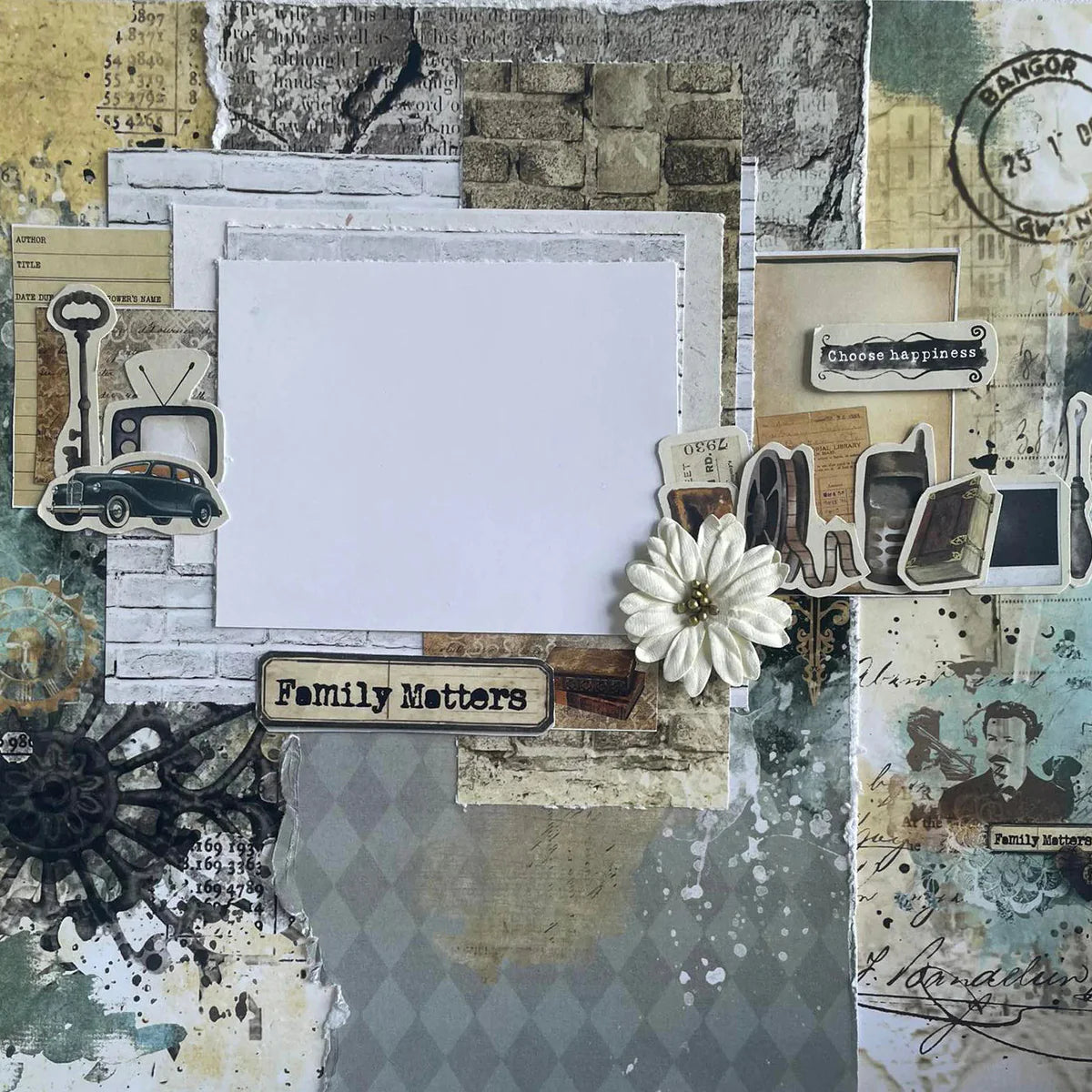 12x12 - Vintage Man - Paper Set - 3Quarter Designs