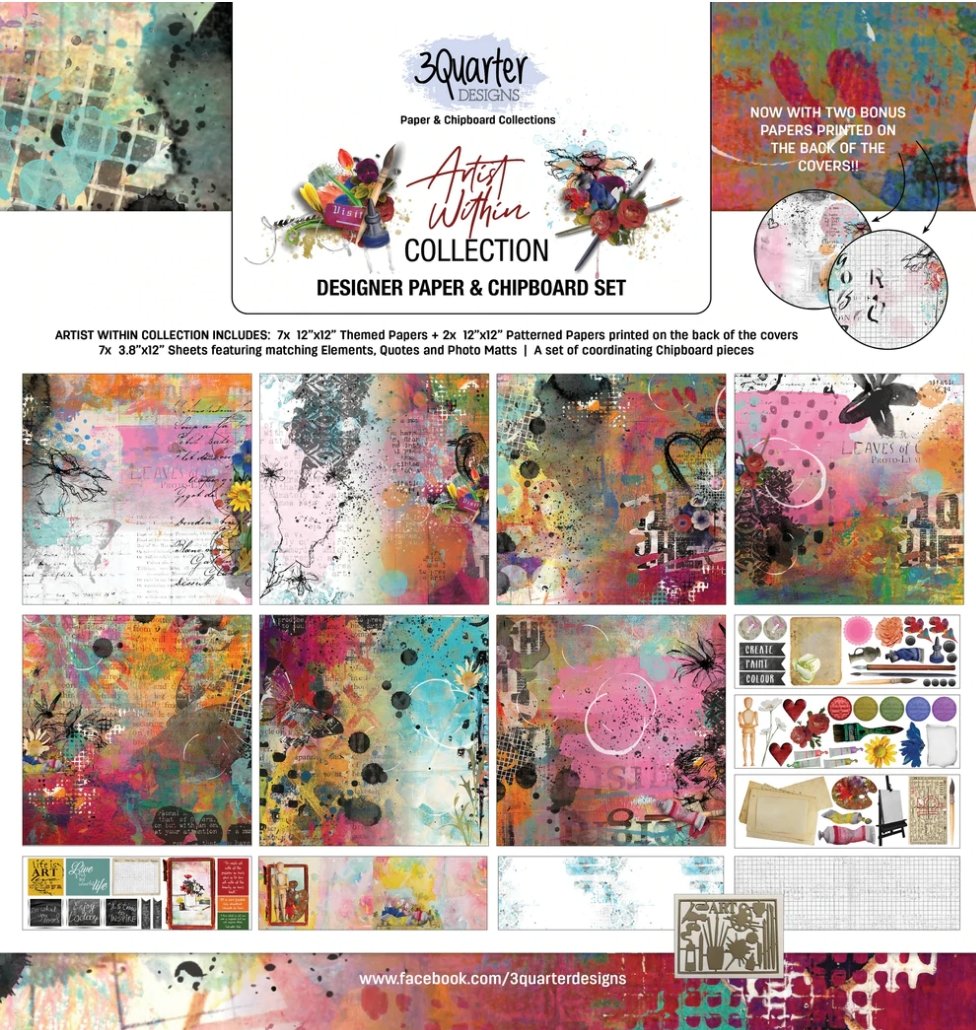 3Quarter Designs Artist Within Collection - 12x12 Inch 3Quarter Designs