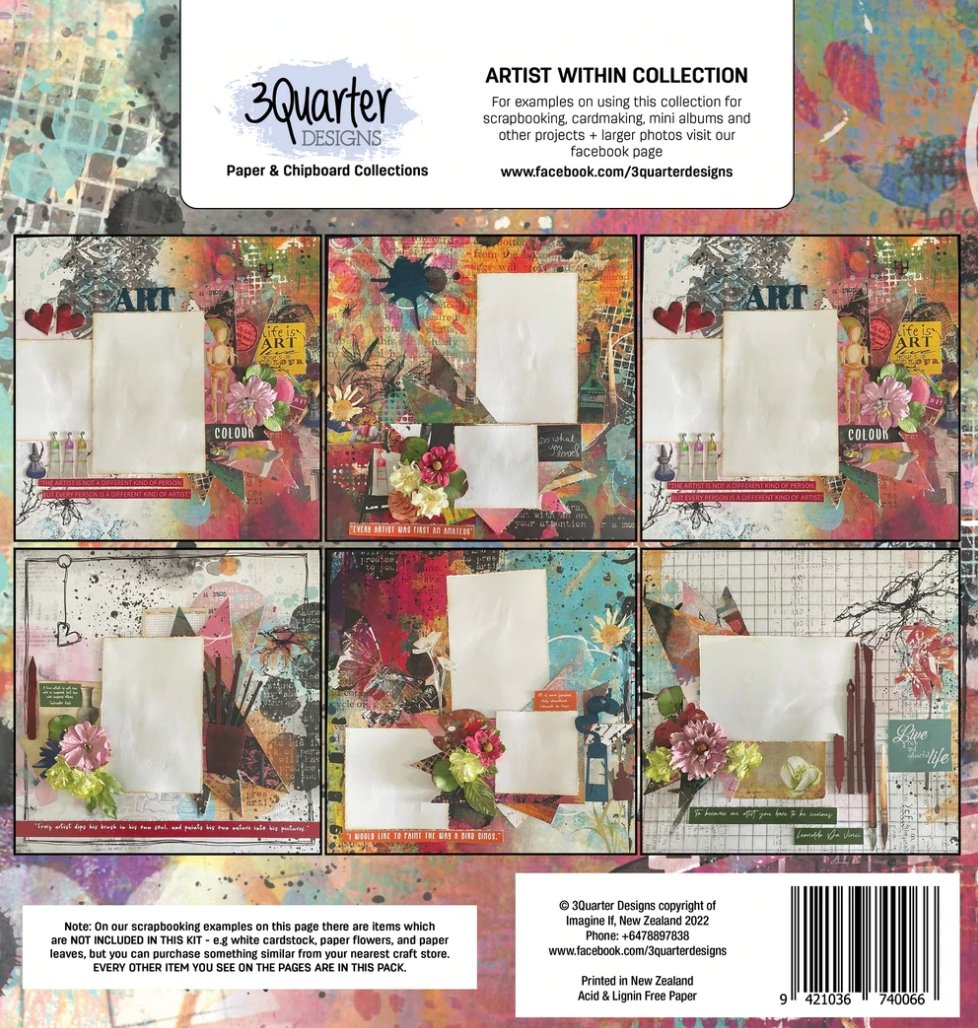 3Quarter Designs Artist Within Collection - 12x12 Inch 3Quarter Designs