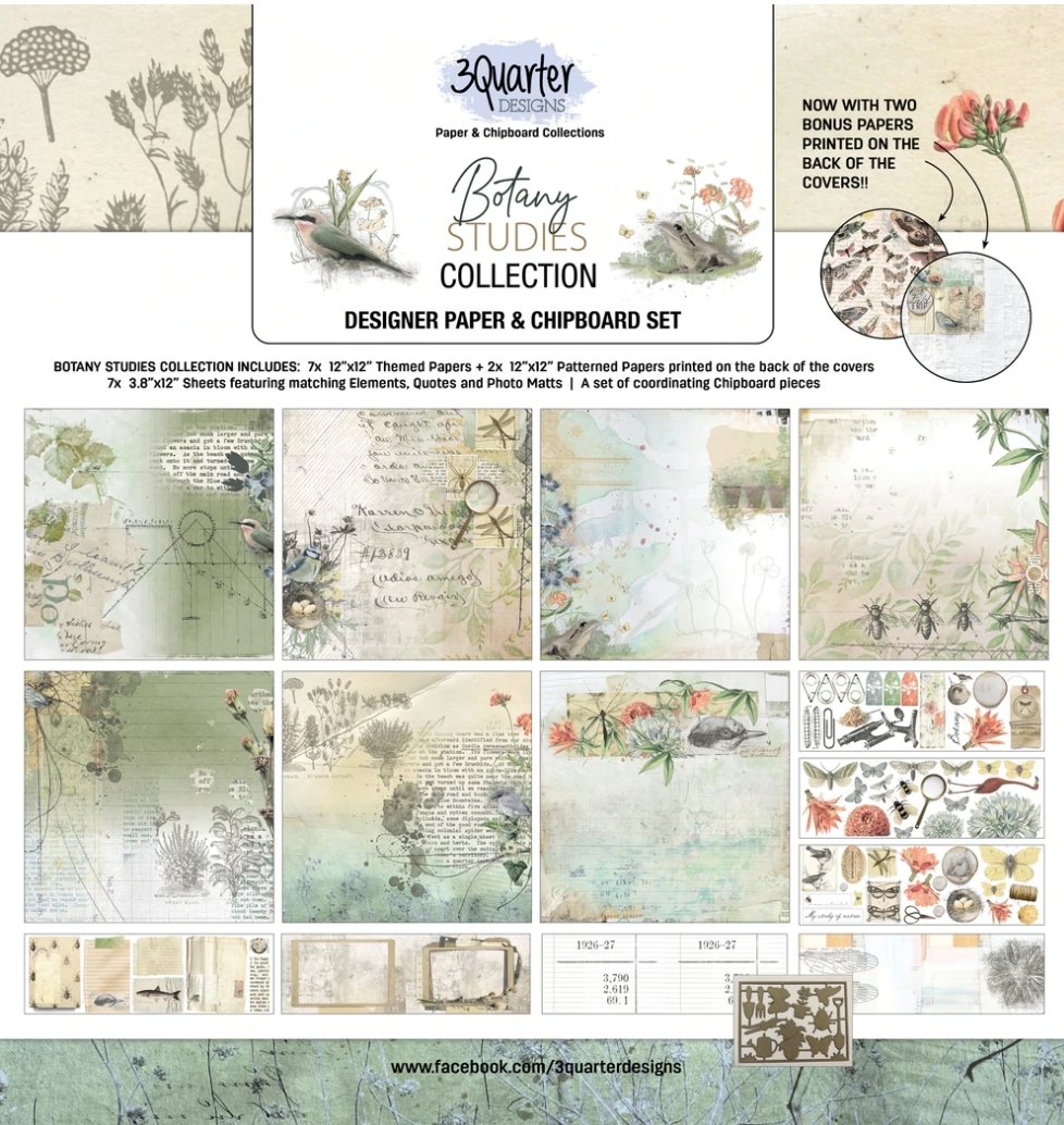 3Quarter Designs Botany Studies Collection 12x12 Inch 3Quarter Designs