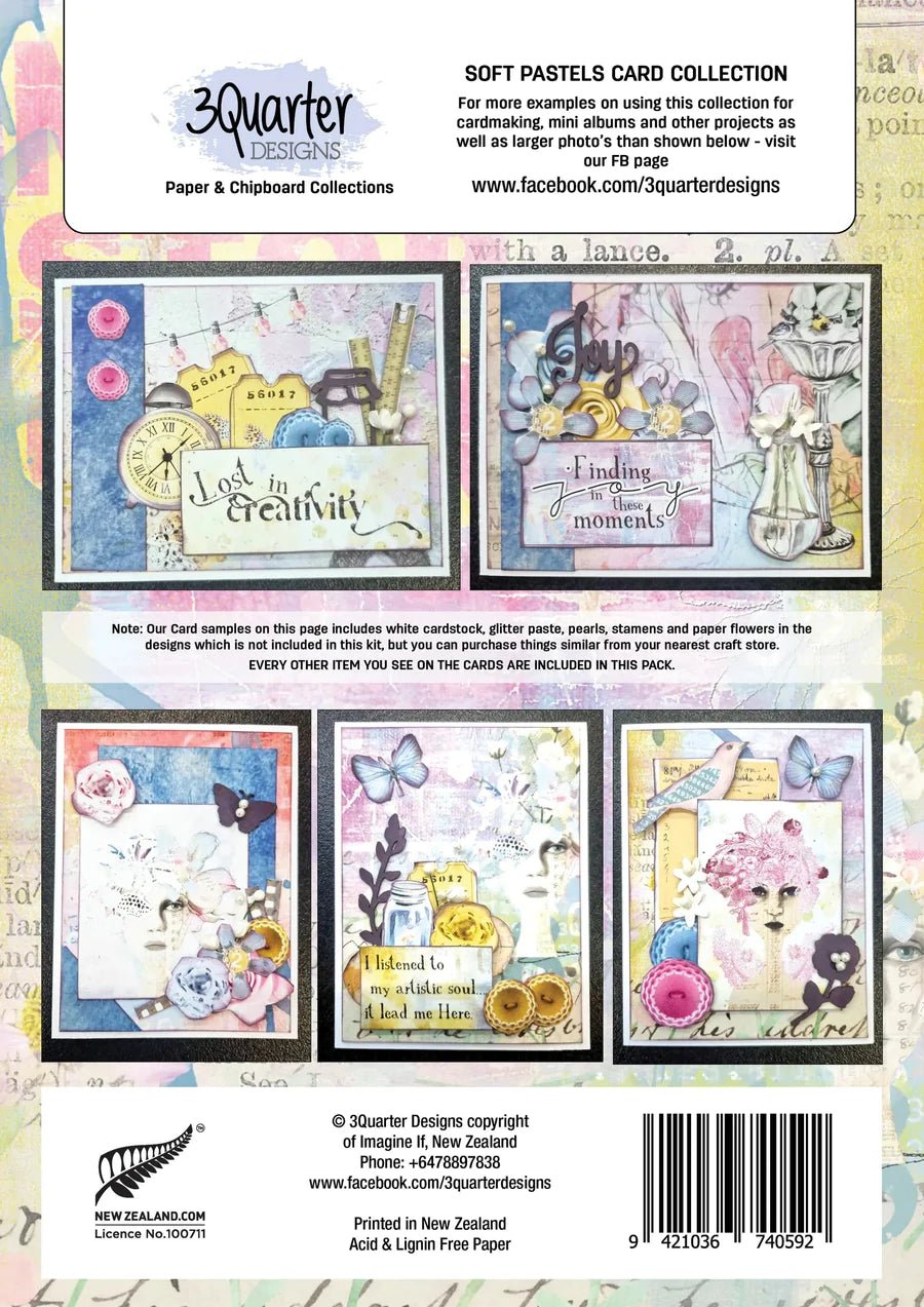 3Quarter Designs - Card Collection - Soft Pastels - A4 - Messy Papercrafts