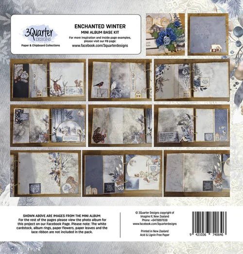 3Quarter Designs - Mini Album Base Kit - Enchanted Winter - Messy Papercrafts
