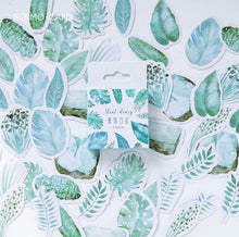 45 Piece Tropical Greens Planner Stickers Washi Tape Shop