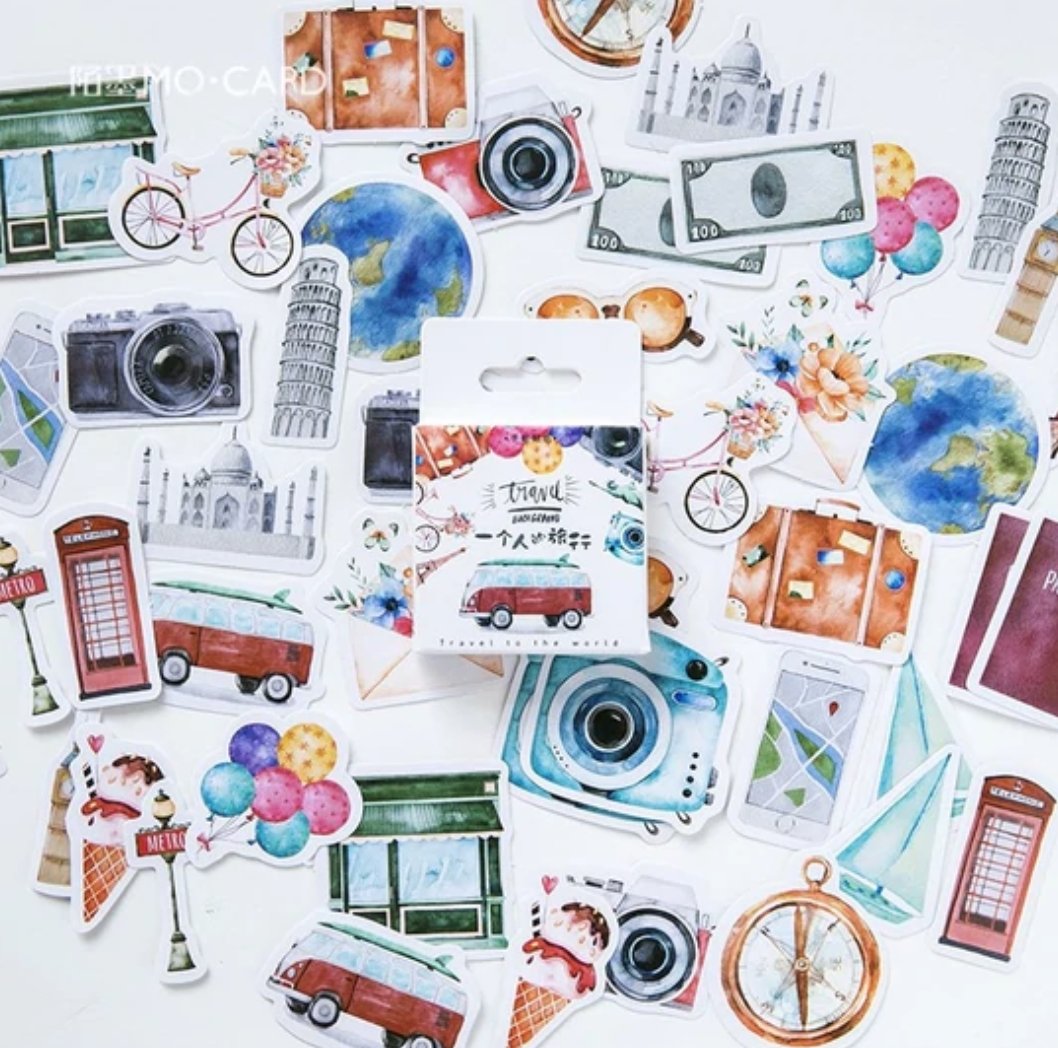 46 Piece Solo Expedition Planner Stickers Washi Tape Shop