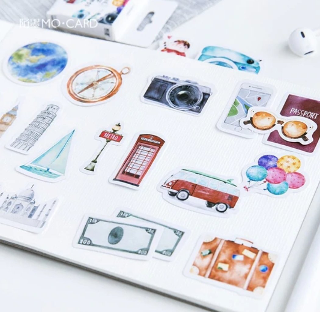 46 Piece Solo Expedition Planner Stickers Washi Tape Shop