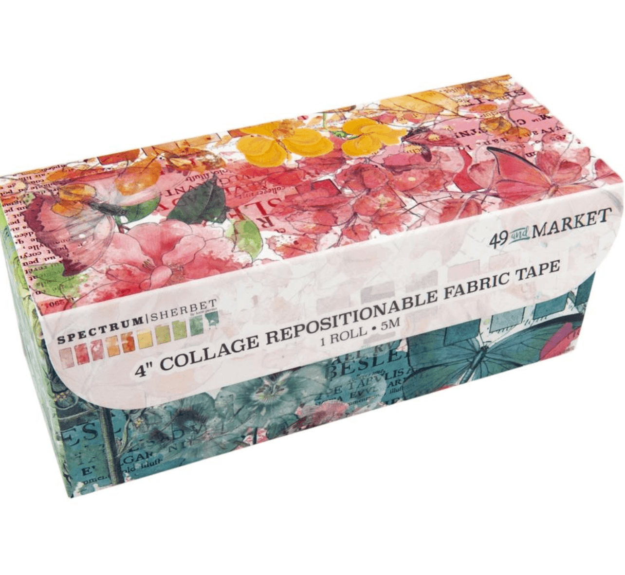 49 and Market - Spectrum Sherbet - 4" Fabric Tape Roll - Messy Papercrafts