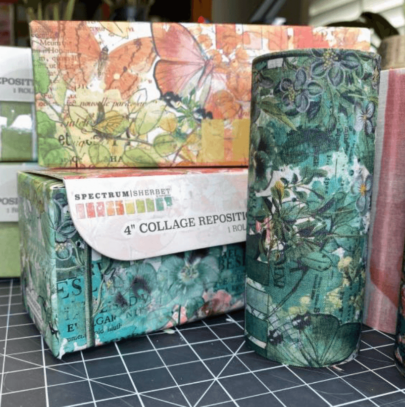 49 and Market - Spectrum Sherbet - 4" Fabric Tape Roll - Messy Papercrafts