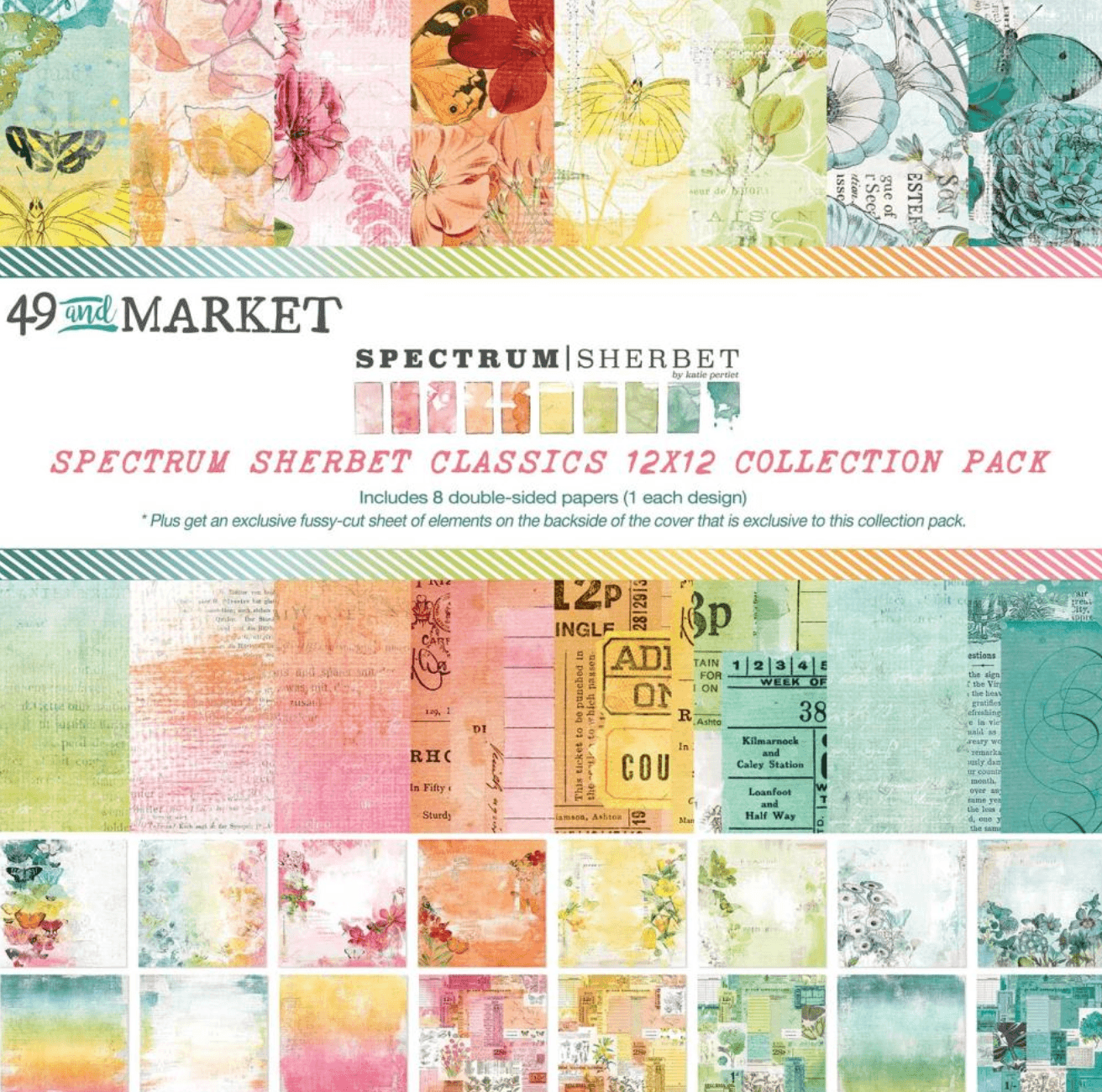 49 and Market - Spectrum Sherbet Classic Collection - 12x12 Inch - Messy Papercrafts
