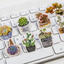 50 Piece Succulents Delight Planner Stickers Washi Tape Shop