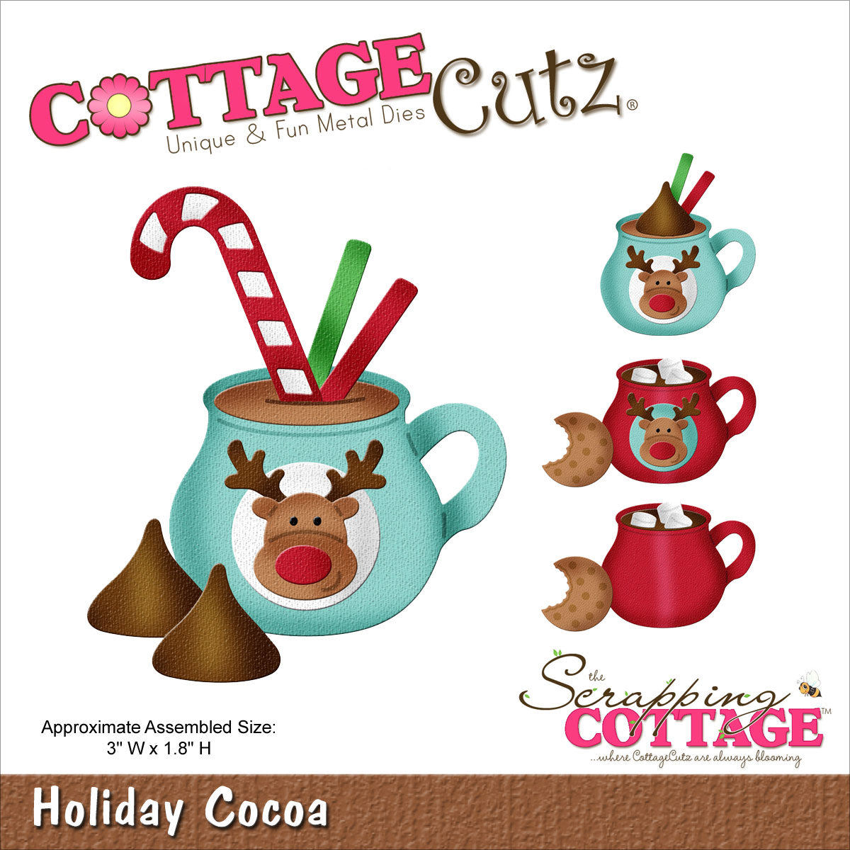 4x4 Holiday Cocoa - Die - Cottage Cutz