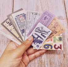 60 Piece Vintage Coupon Stickers Washi Tape Shop