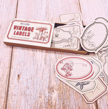 60 Piece Vintage Kraft Stickers Washi Tape Shop