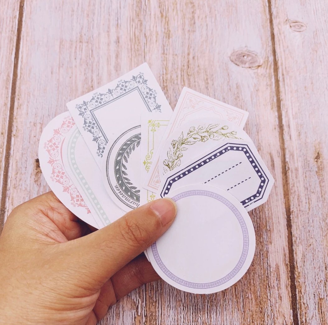 60 Piece Vintage Royal Stickers washi tape shop