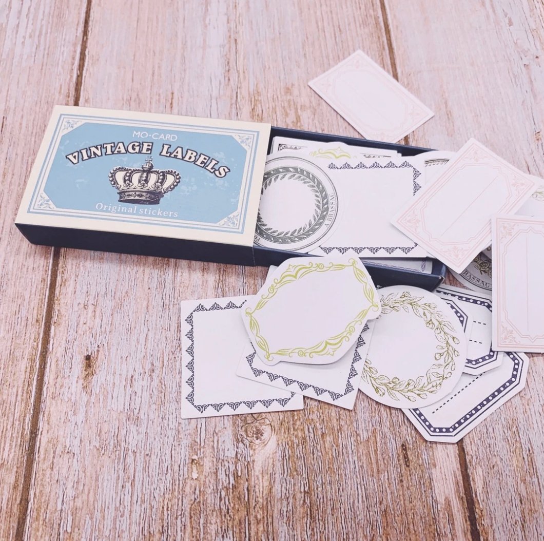 60 Piece Vintage Royal Stickers washi tape shop
