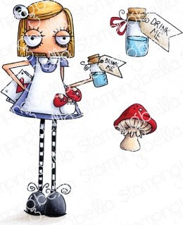 Oddball Alice In Wonderland - Rubber Stamp - Stamping Bella