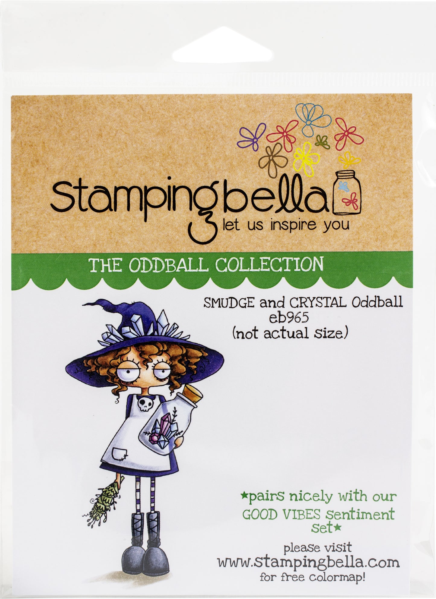 Smudge & Crystal Oddball - Rubber Stamp - Stamping Bella