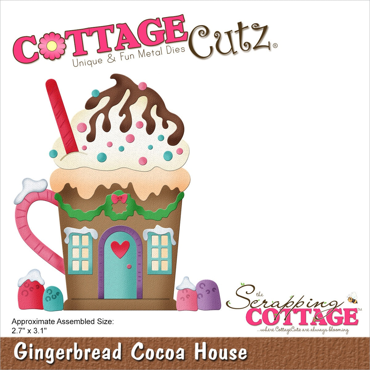 4 x4 Gingerbread Cocoa House - Die - Cottage Cutz