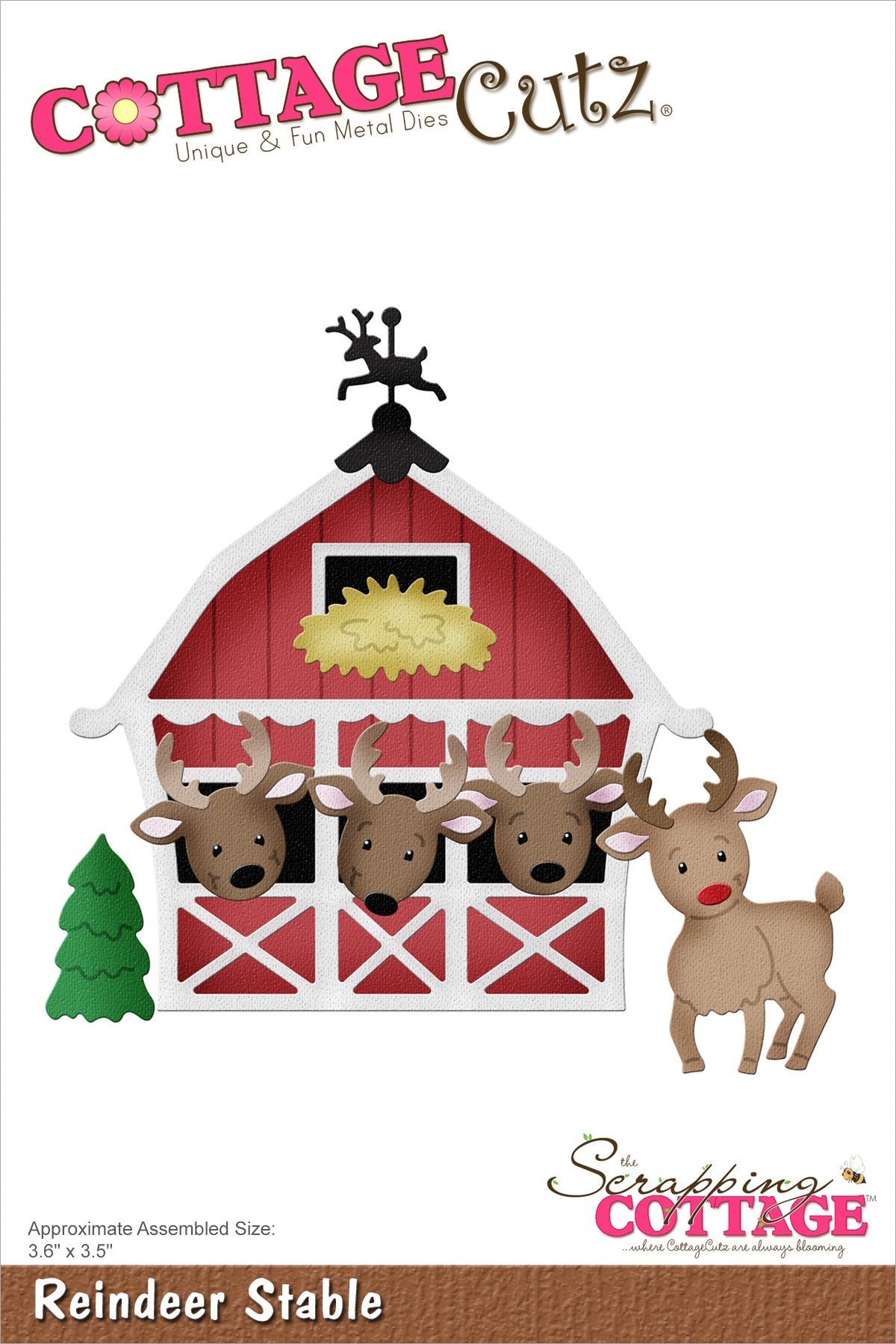 4x6 Reindeer Stable - Die - Cottage Cutz