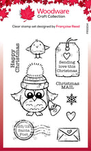 Owl Christmas Mail - Clear Stamp - Woodware Craft Collection - 4X6