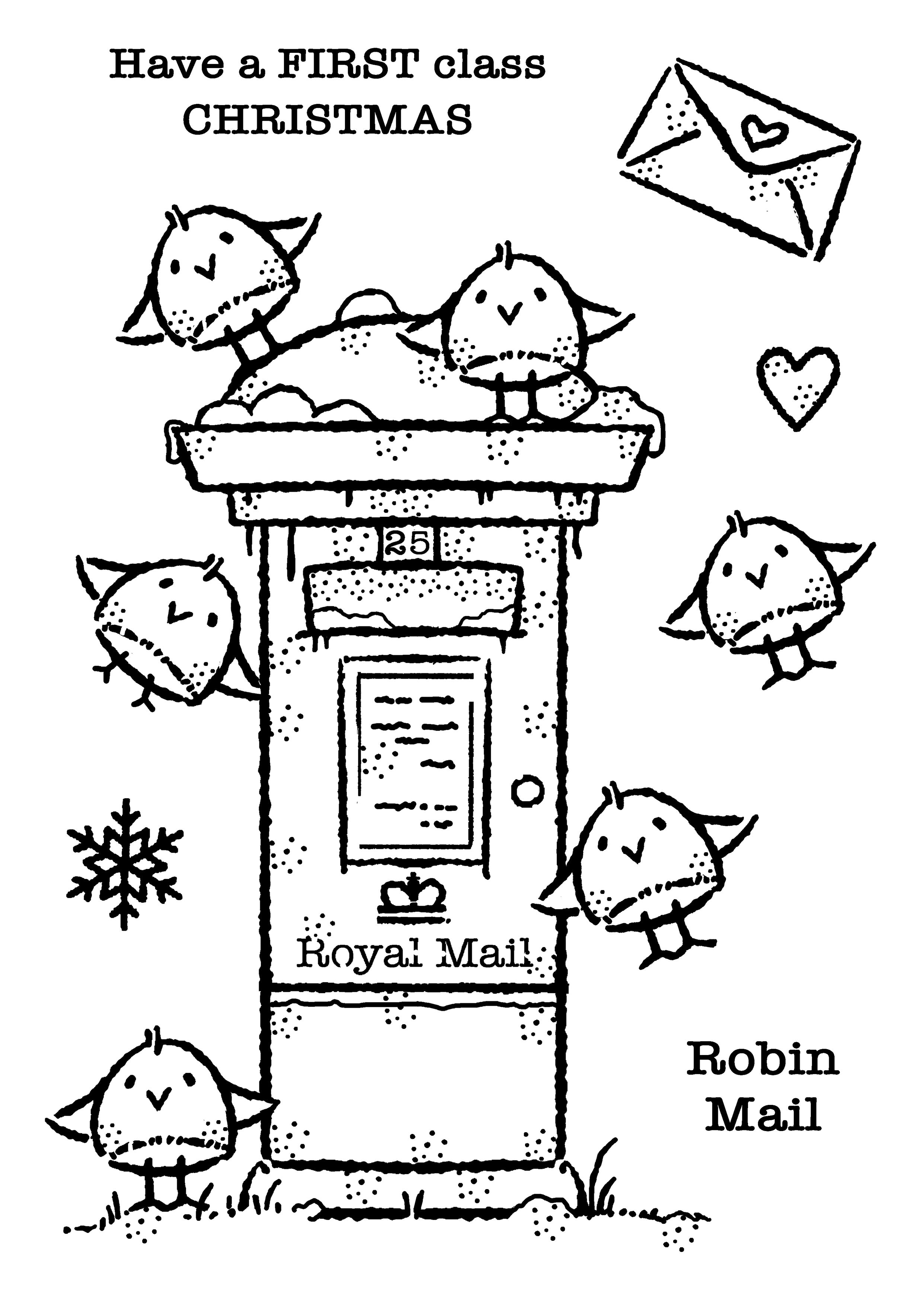 Robin Post - Clear Stamp - Woodware Craft Collection - 4X6