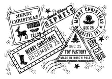 Christmas Post Background - Clear Stamp - Woodware Craft Collection - 3X4