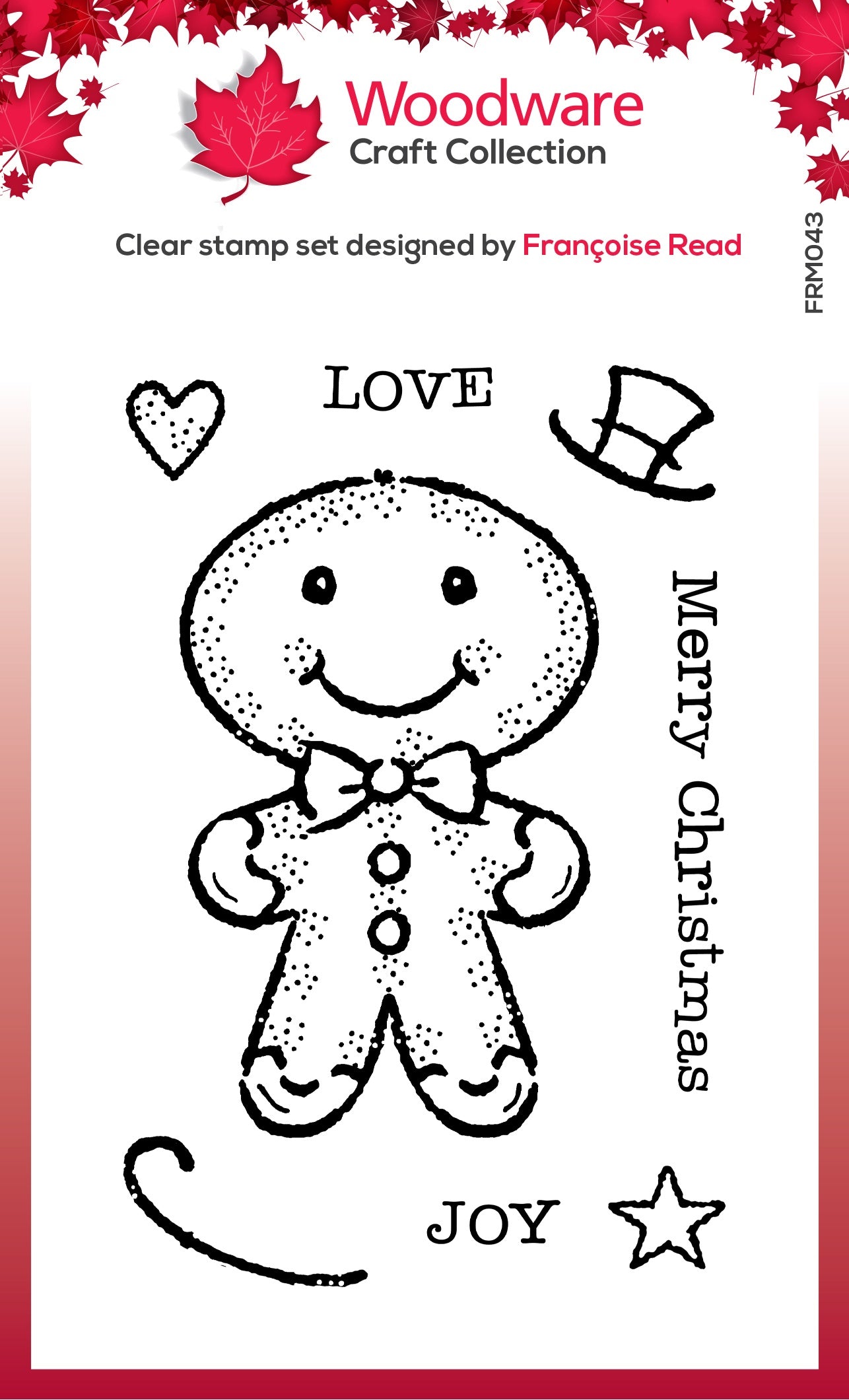 Gingerbread Man -Clear Stamp - Woodware Craft Collection - 3X4