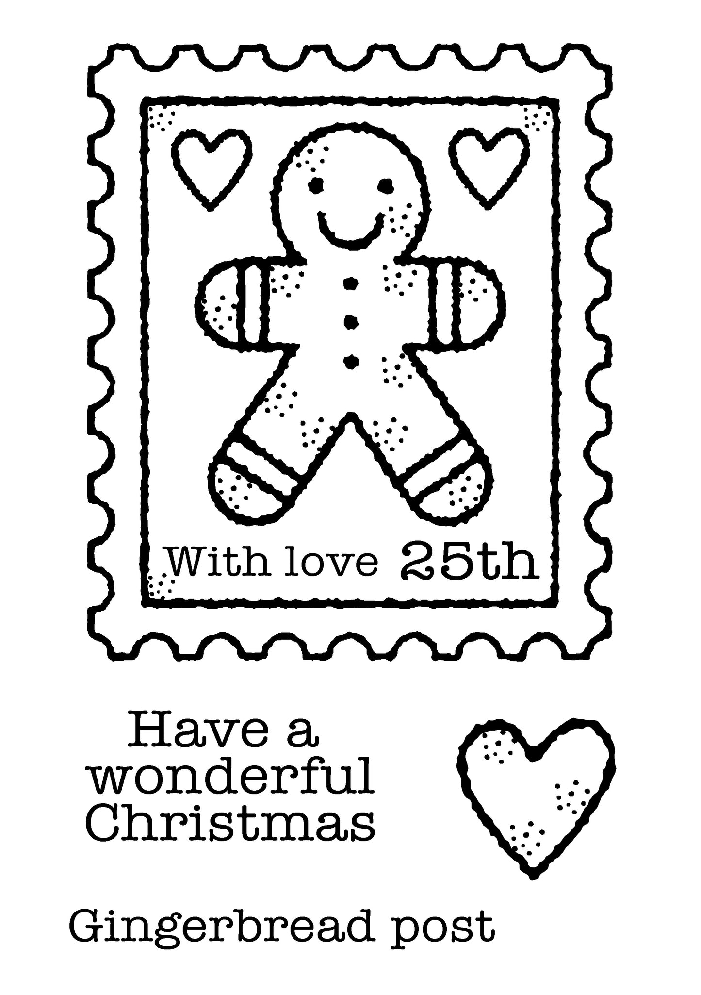 Gingerbread Stamp - Clear Stamp - Woodware Craft Collection  - 3X4