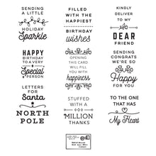 Parcel & Post Sentiments - Clear Stamp Set - Spellbinders