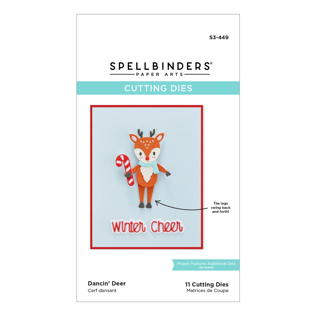 Dies - Dancin' Deer- Tinsel Time - Spellbinders
