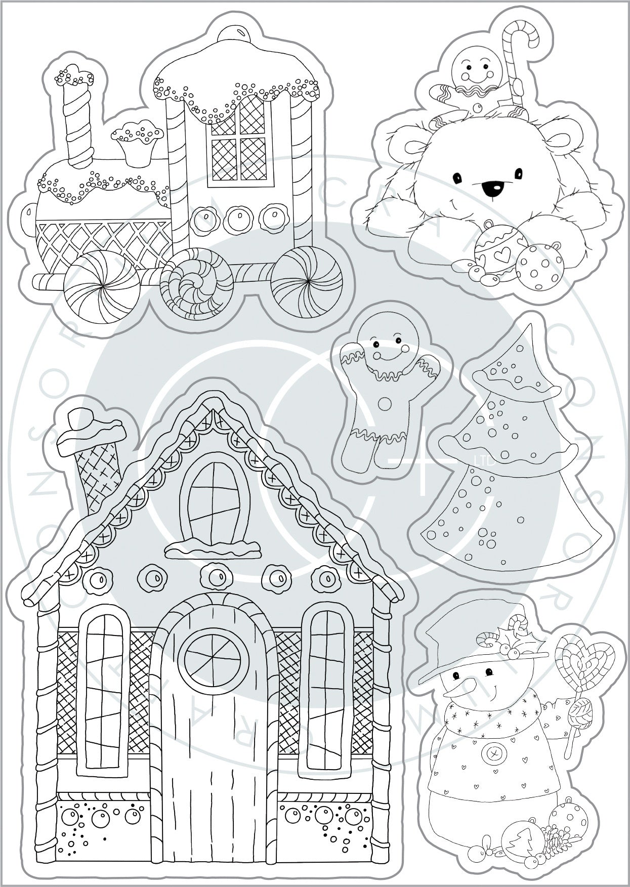Clear Stamp Set A5 - Candy - Candy Christmas - Craft Consortium