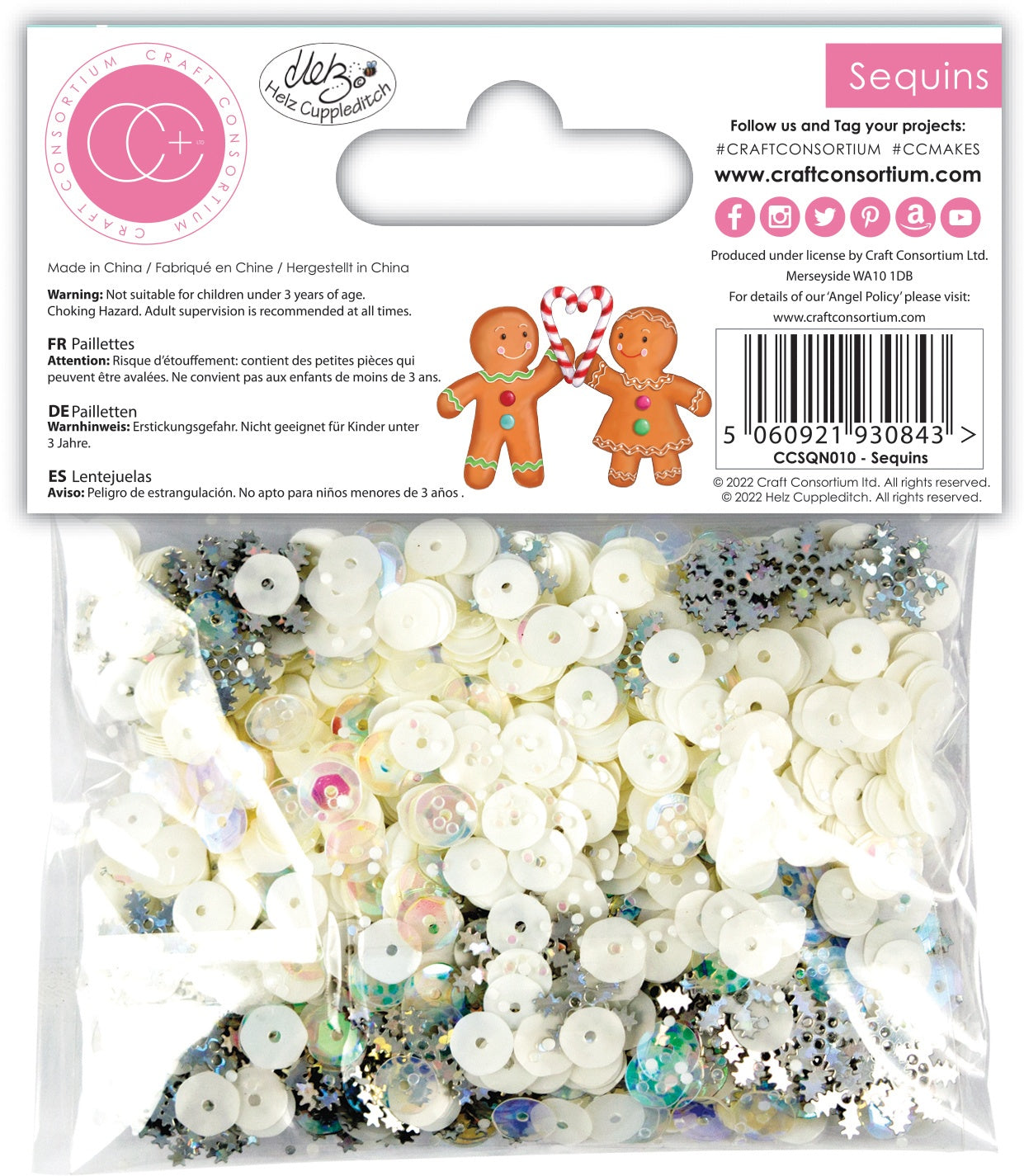 Sequins - Snowflakes - Candy Christmas - Craft Consortium