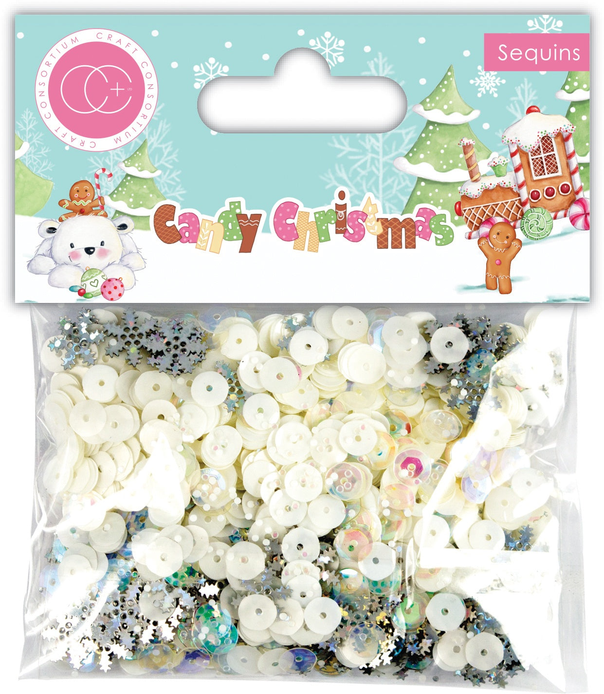 Sequins - Snowflakes - Candy Christmas - Craft Consortium