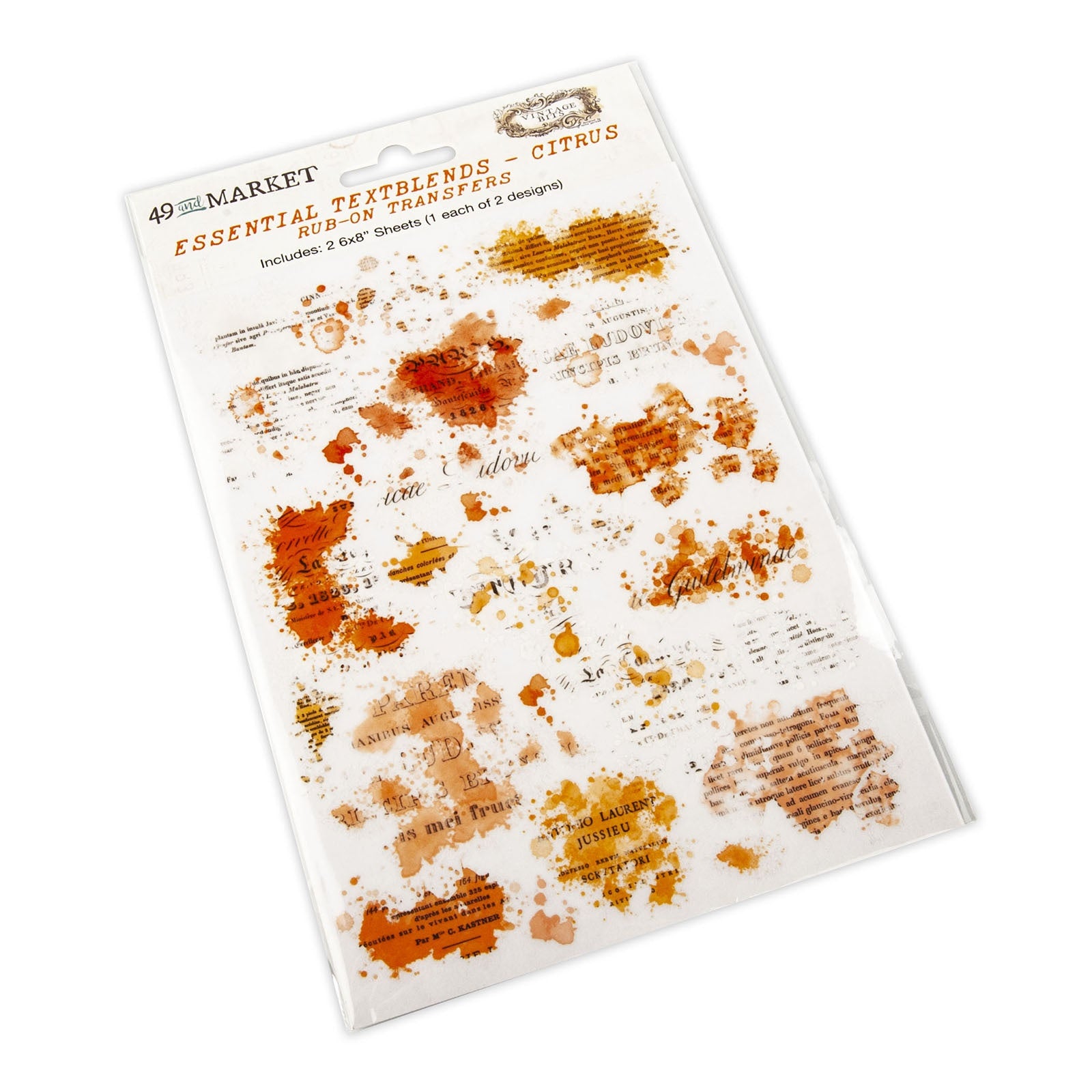 Rub-ons - Essential Textblends - Citrus - 49 And Market