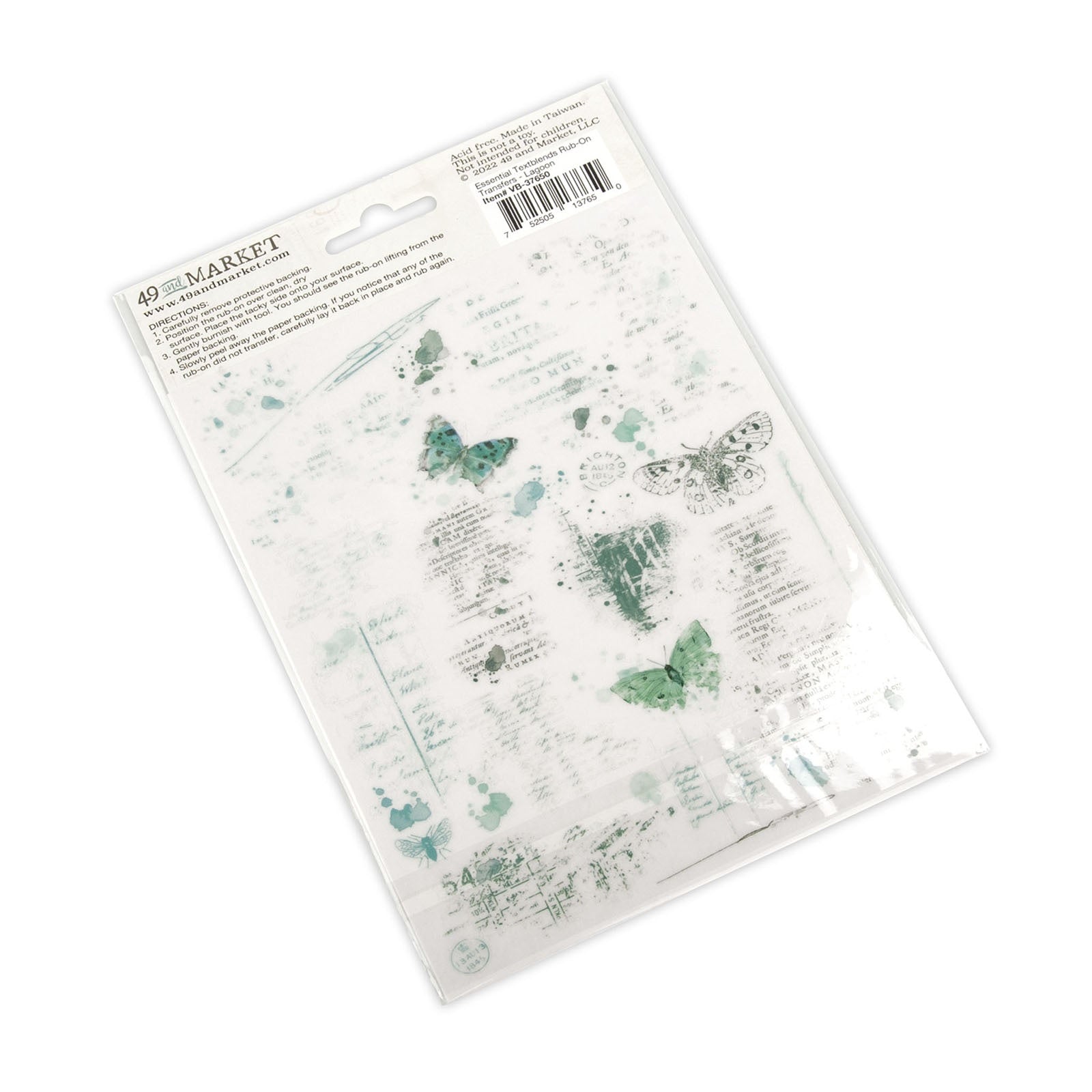 Rub-ons - Essential Textblends - Lagoon - 49 And Market