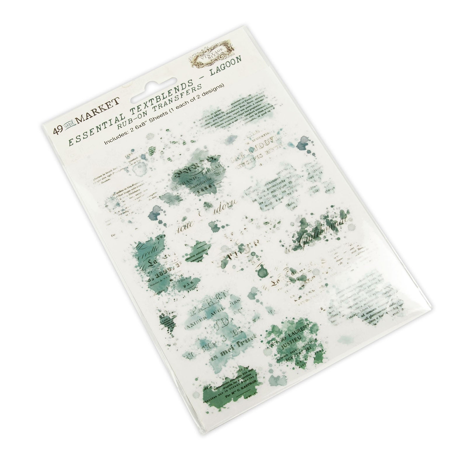 Rub-ons - Essential Textblends - Lagoon - 49 And Market